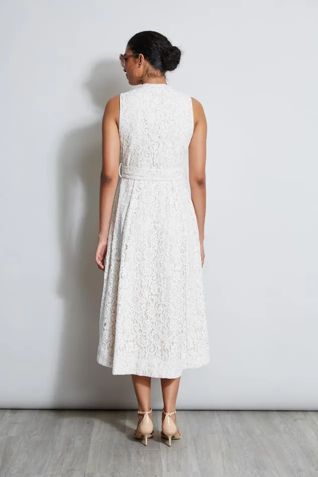 Outlet 8211 Women Dresses and Jumpsuits Elie Tahari Pearl Detail Lace Dress Ivory Lace