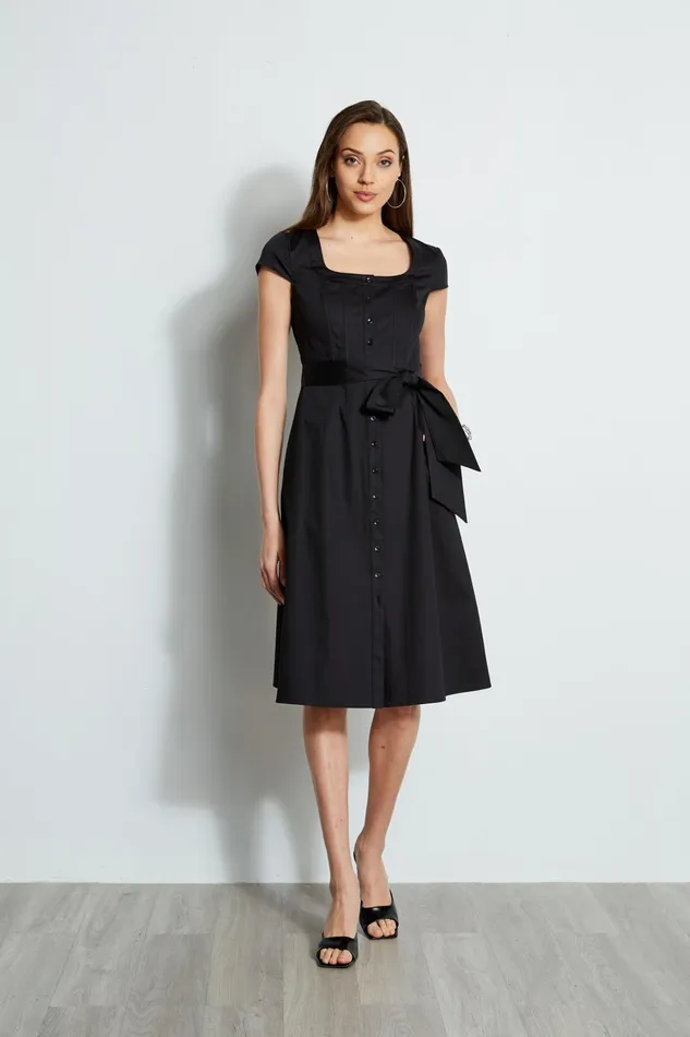 Outlet 8211 Women Dresses and Jumpsuits Elie Tahari Poplin Corset Dress Black