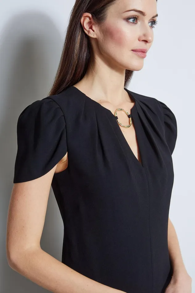 Outlet 8211 Women Dresses and Jumpsuits Elie Tahari Tulip Ring Shift Dress Black