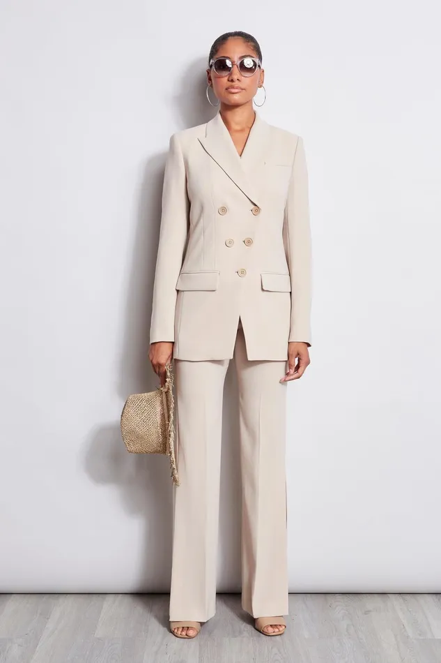 Outlet 8211 Women Jackets and Blazers Elie Tahari 5 Button Double Breasted Blazer Island Sand