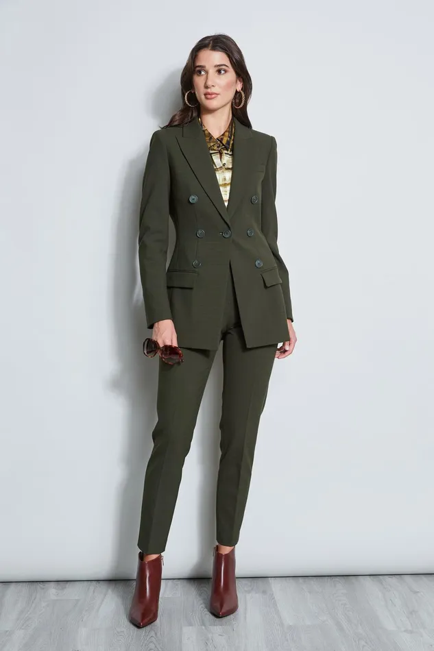 Outlet 8211 Women Jackets and Blazers Elie Tahari 7 Button Blazer Olive