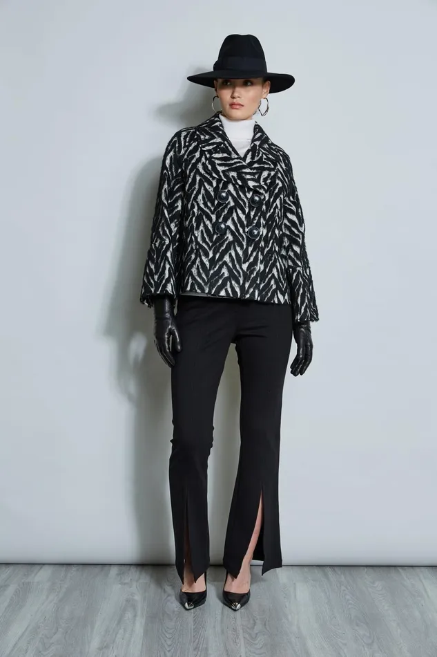 Outlet 8211 Women Jackets and Blazers Elie Tahari Wool Jacquard Jacket Black Multi