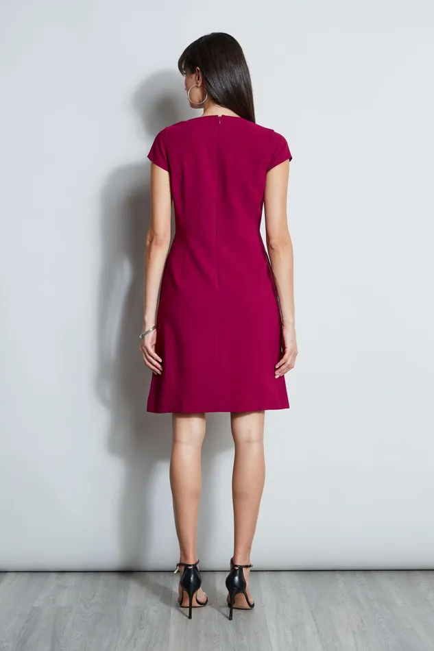 Outlet 8211 Women Short Dresses Elie Tahari Chain Zip Dart Dress Boysenberry