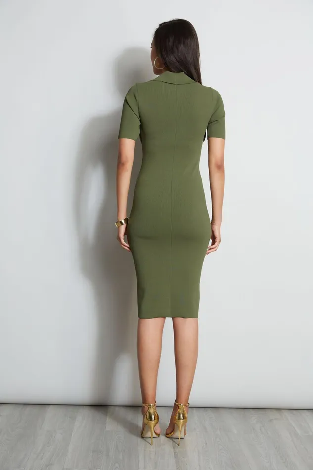Outlet 8211 Women Short Dresses Elie Tahari Contour Sweater Dress Tuscan