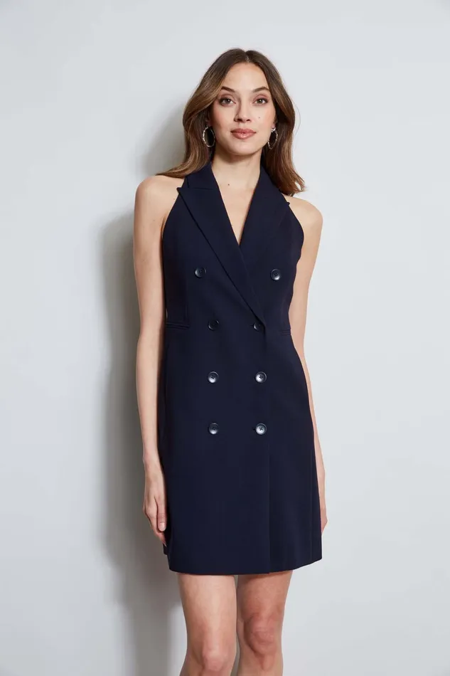 Outlet 8211 Women Suiting Elie Tahari Sleeveless Double Breasted Blazer Dress Stargazer