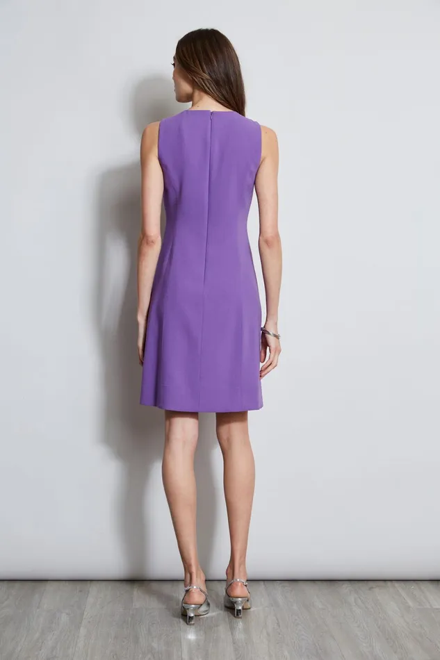 Outlet 8211 Women Suiting Elie Tahari Sleeveless Keyhole Ring Dress Violet