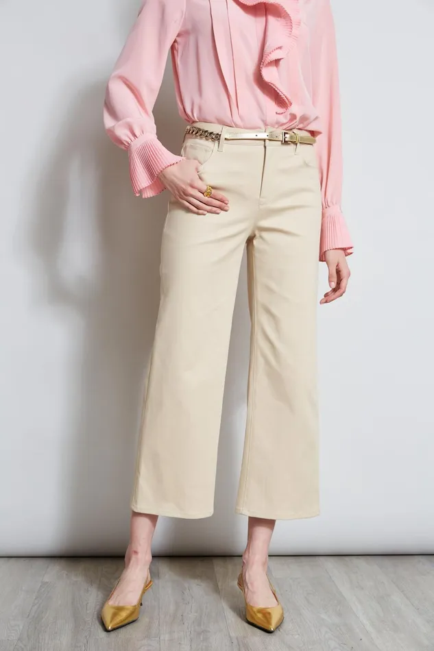 Outlet 8211 Women Suiting Elie Tahari Stretch Denim Wide Leg Pant Driftwood