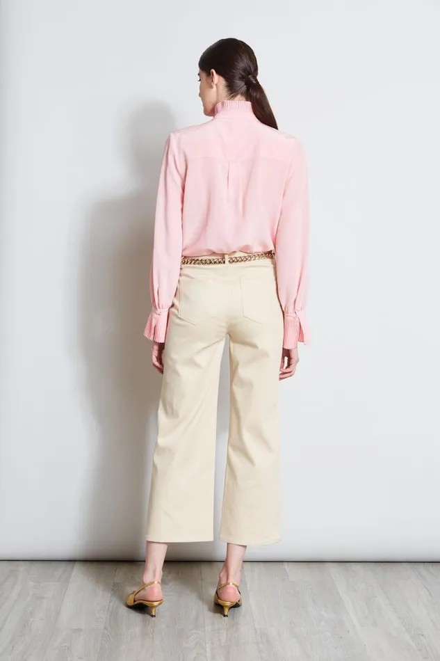 Outlet 8211 Women Suiting Elie Tahari Stretch Denim Wide Leg Pant Driftwood