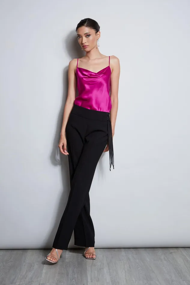 Outlet 8211 Women Tops Elie Tahari Silk Satin Cami Electric Pink