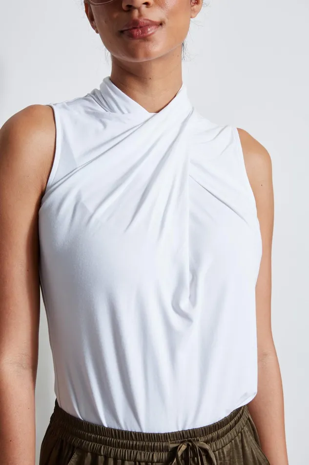 Outlet 8211 Women Tops Elie Tahari Sleeveless Twist Knit White