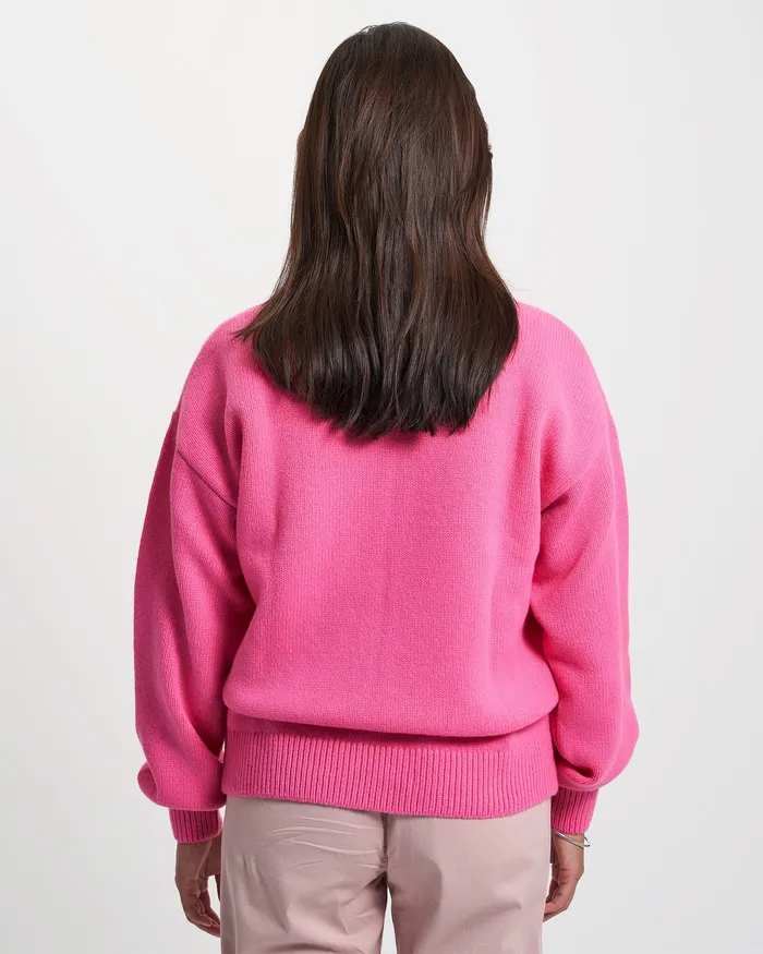 Oversized Merino Wool Crew 8211 Emerald Green Knit Sweaters Colorfulstandard Women
