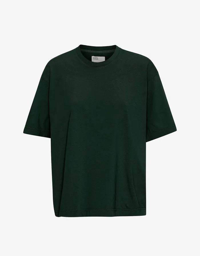 Oversized Organic TShirt 8211 Hunter Green Women TShirts Colorfulstandard