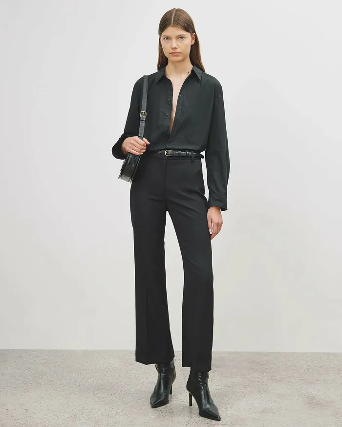 Pants and Shorts Nili Lotan Women CROPPED CORETTE PANT Black