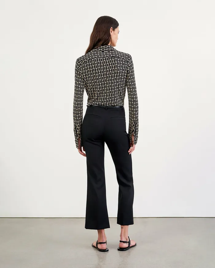 Pants and Shorts Nili Lotan Women CROPPED CORETTE PANT Black