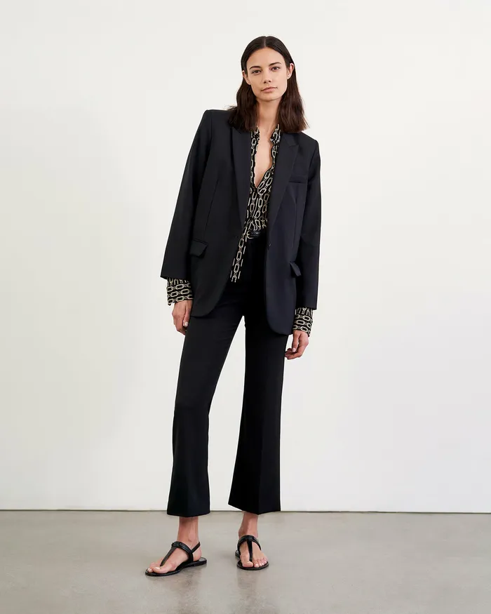 Pants and Shorts Nili Lotan Women CROPPED CORETTE PANT Black