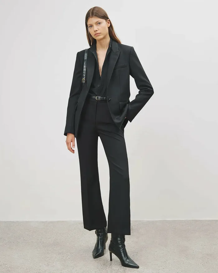 Pants and Shorts Nili Lotan Women CROPPED CORETTE PANT Black