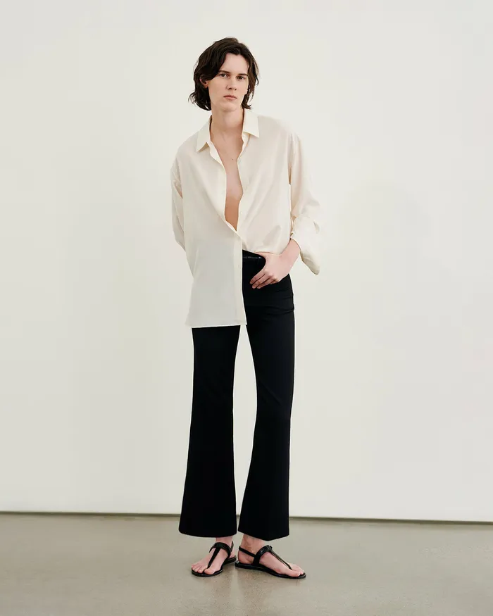 Pants and Shorts Nili Lotan Women CROPPED CORETTE PANT Black