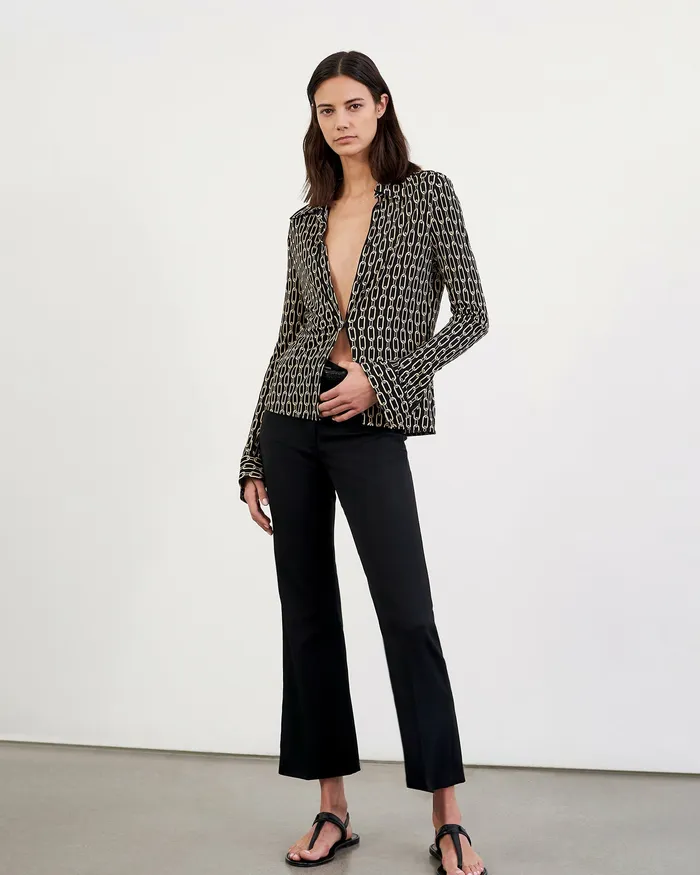 Pants and Shorts Nili Lotan Women CROPPED CORETTE PANT Black