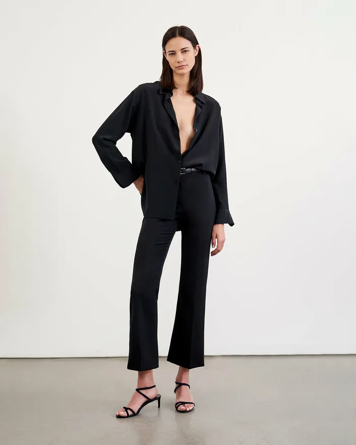 Pants and Shorts Nili Lotan Women CROPPED CORETTE PANT Black