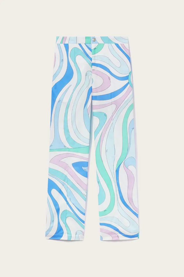 Pants And Shorts Women PUCCI MarmoPrint Cotton Trousers