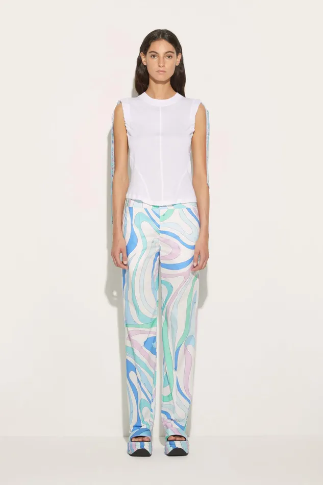 Pants And Shorts Women PUCCI MarmoPrint Cotton Trousers