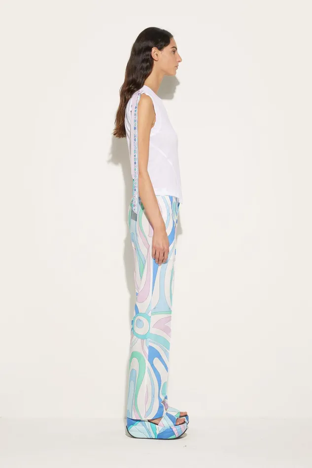 Pants And Shorts Women PUCCI MarmoPrint Cotton Trousers