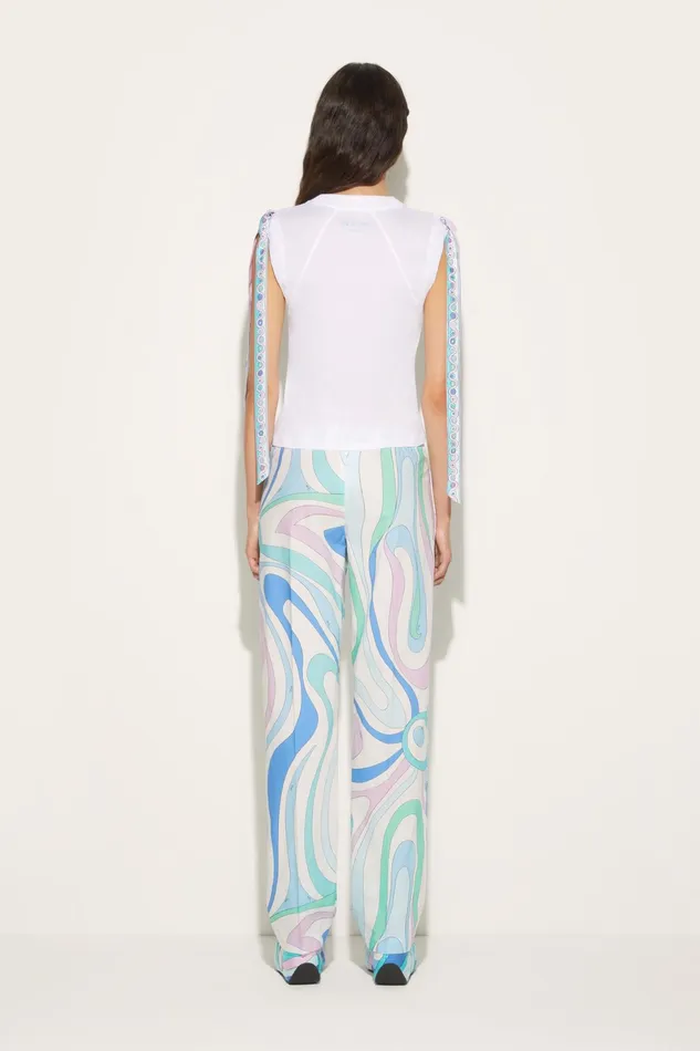 Pants And Shorts Women PUCCI MarmoPrint Cotton Trousers