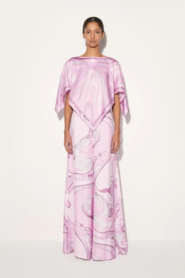 Pants And Shorts Women PUCCI OrchideePrint SilkTwill Trousers