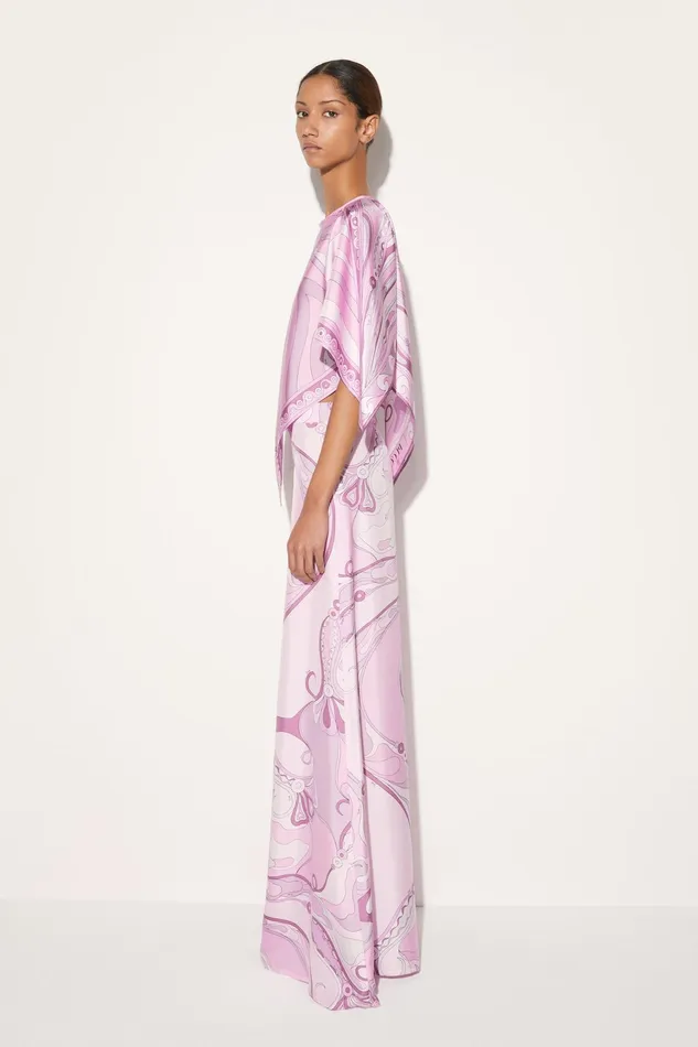 Pants And Shorts Women PUCCI OrchideePrint SilkTwill Trousers