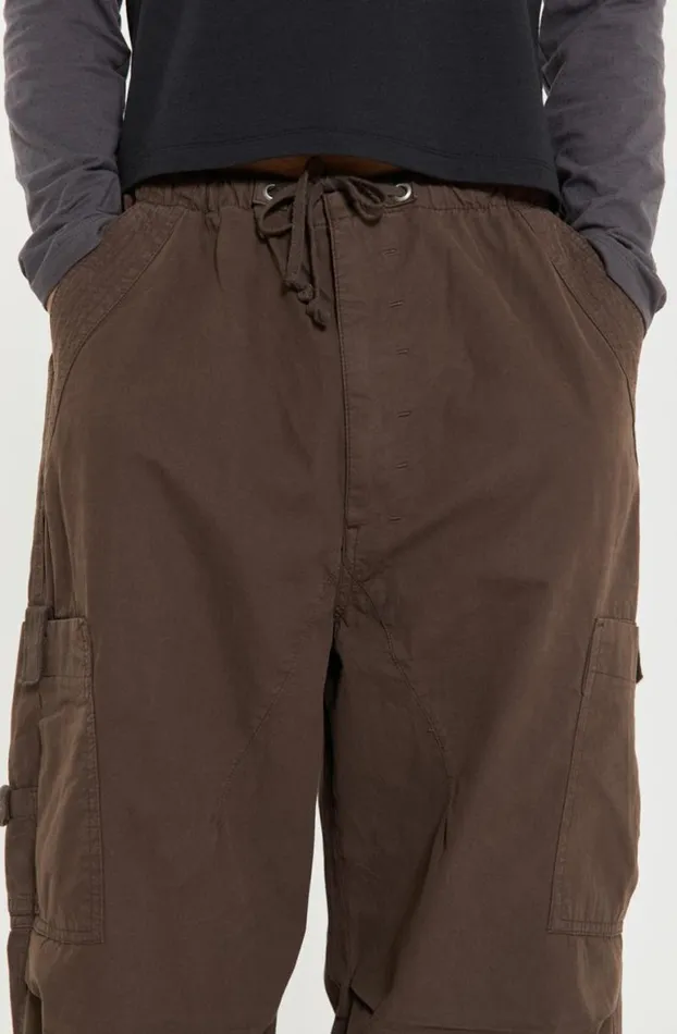 Parachute Pants Men Jaded London Brown Parachute Cargo Pants