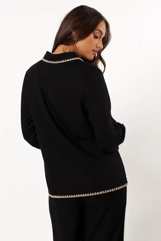 petalandpup Calyse Top 8211 Black Black Women Loungewear