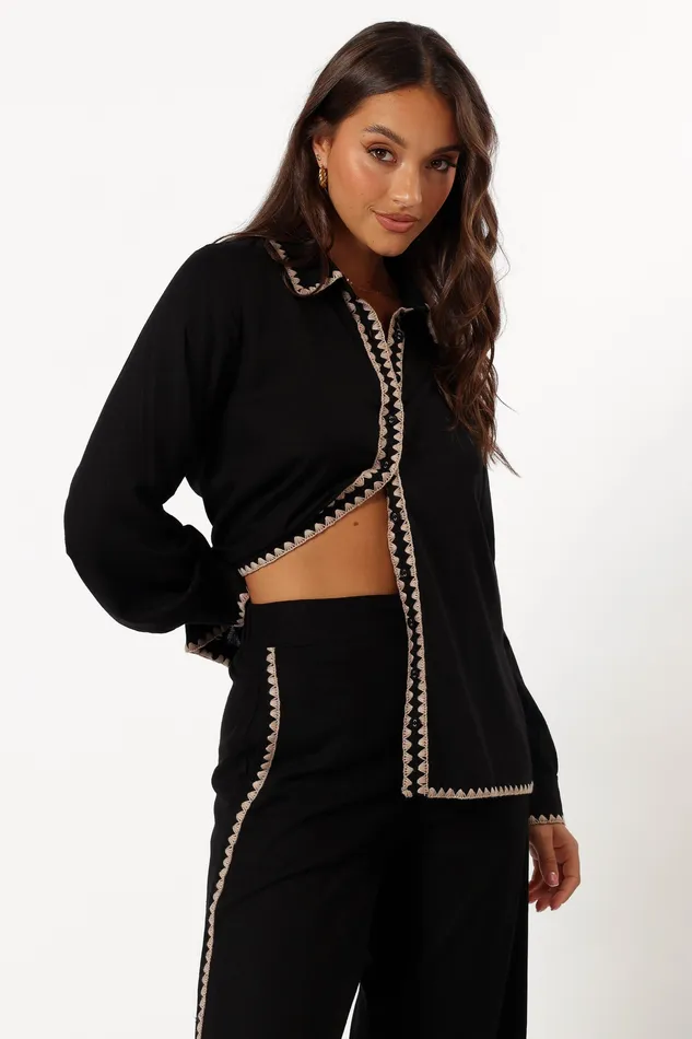 petalandpup Calyse Top 8211 Black Black Women Loungewear