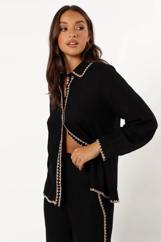 petalandpup Calyse Top 8211 Black Black Women Loungewear