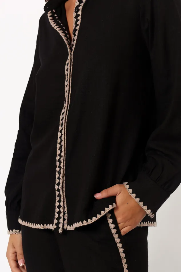 petalandpup Calyse Top 8211 Black Black Women Loungewear