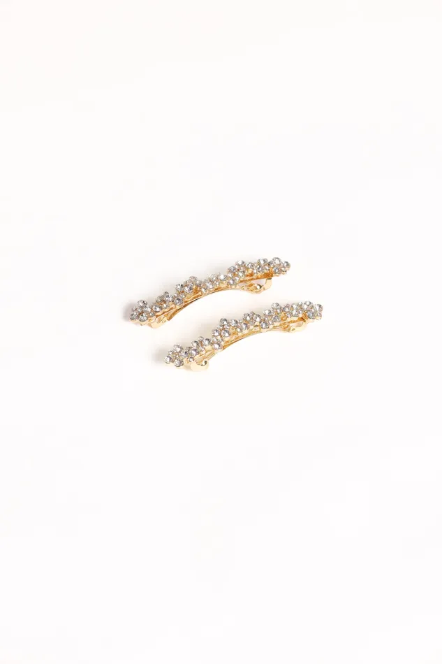 petalandpup Diana 2 Pack Hair Clips 8211 Diamante Diamante Women Hair Accessories