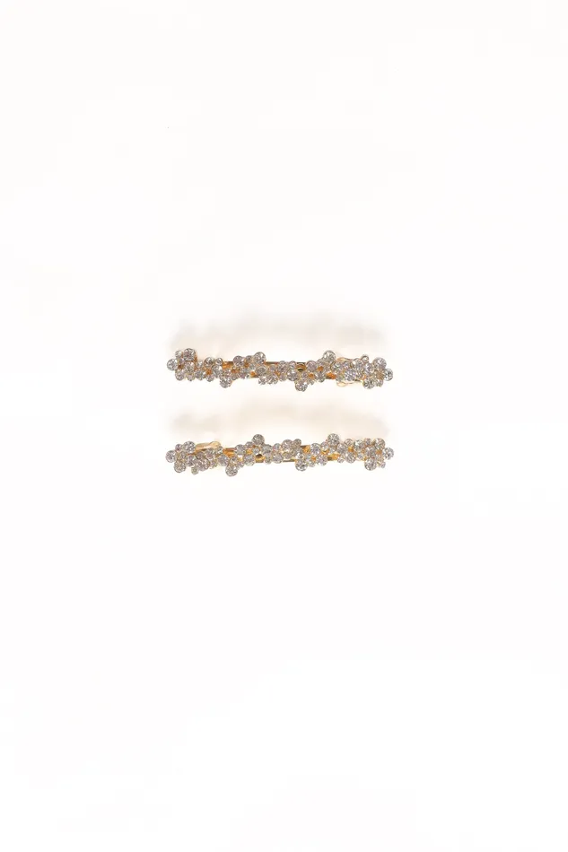 petalandpup Diana 2 Pack Hair Clips 8211 Diamante Diamante Women Hair Accessories