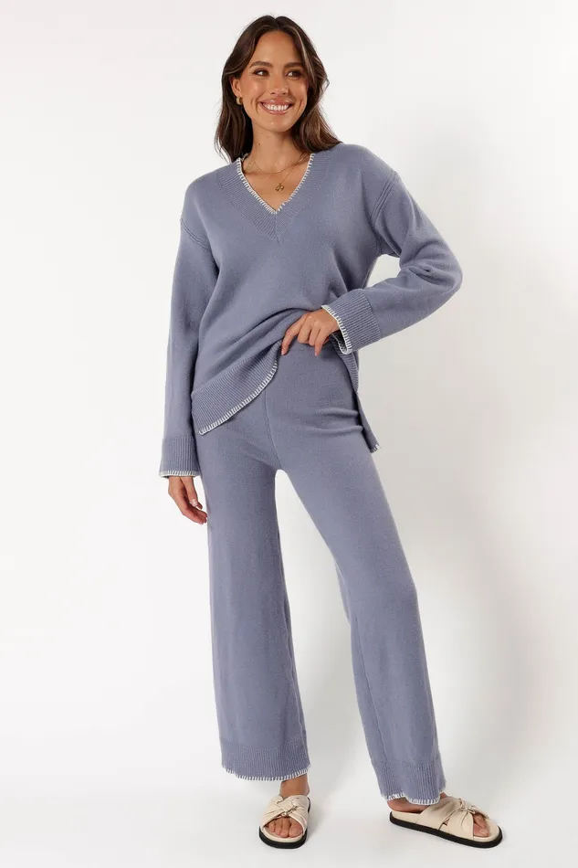 petalandpup Josslyn Knit Pant 8211 Grey Grey Women Loungewear