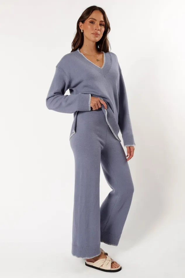 petalandpup Josslyn Knit Pant 8211 Grey Grey Women Loungewear