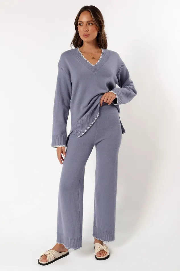 petalandpup Josslyn Knit Pant 8211 Grey Grey Women Loungewear