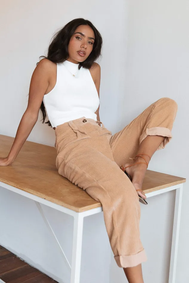 petalandpup Pants Women Talaren Cord Pant 8211 Beige Beige