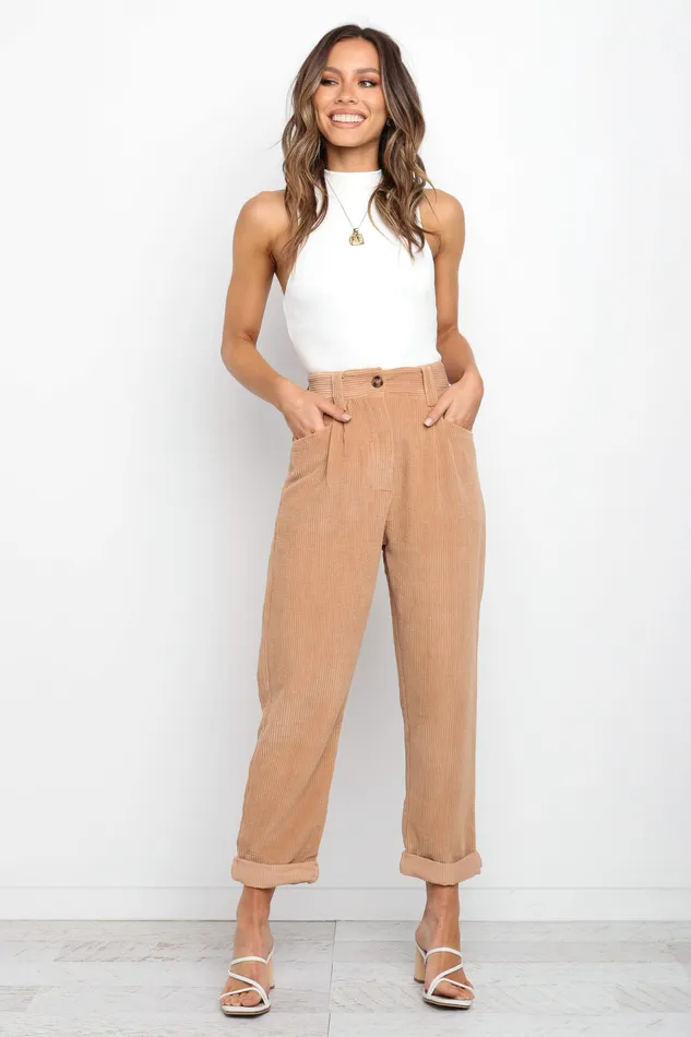 petalandpup Pants Women Talaren Cord Pant 8211 Beige Beige