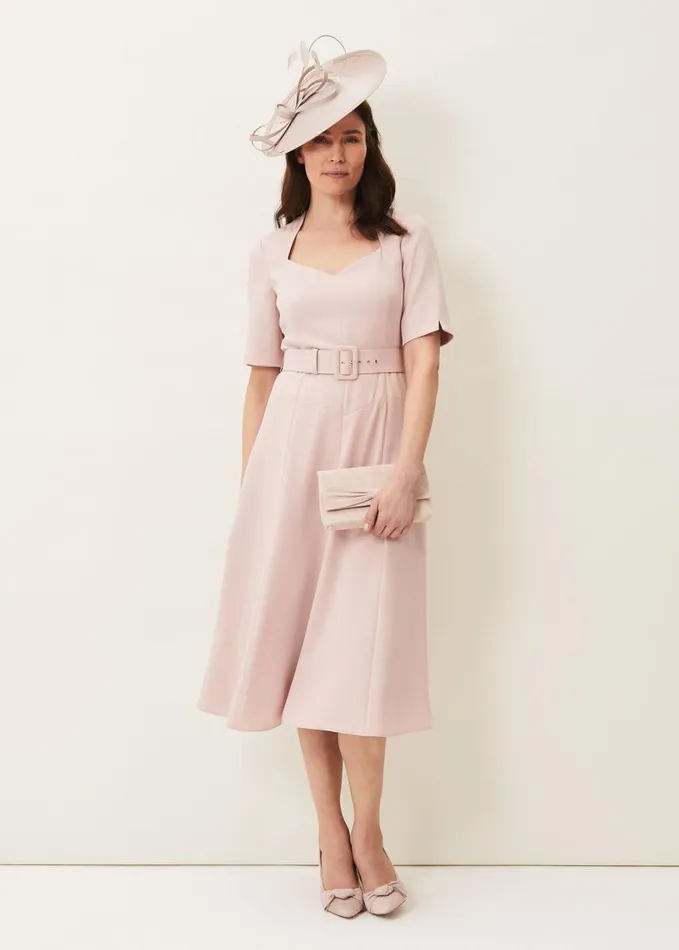 Phase Eight Abigail Fit And Flare Dress Antique Rose Women Dresses