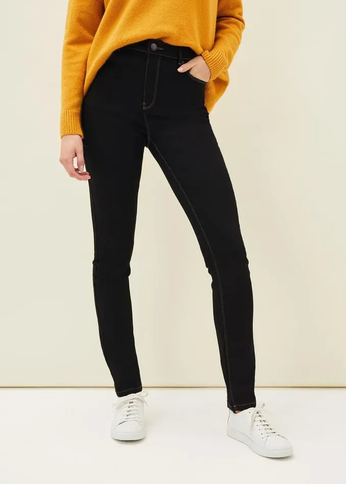 Phase Eight Abigial Sculpting Skinny Short Jean Black Women Trousers