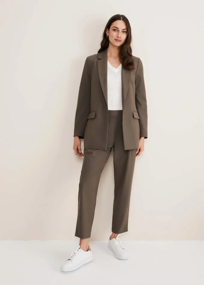 Phase Eight Adela Soft Blazer Khaki Women Coats