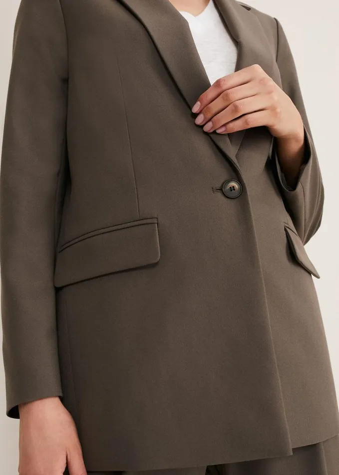 Phase Eight Adela Soft Blazer Khaki Women Coats