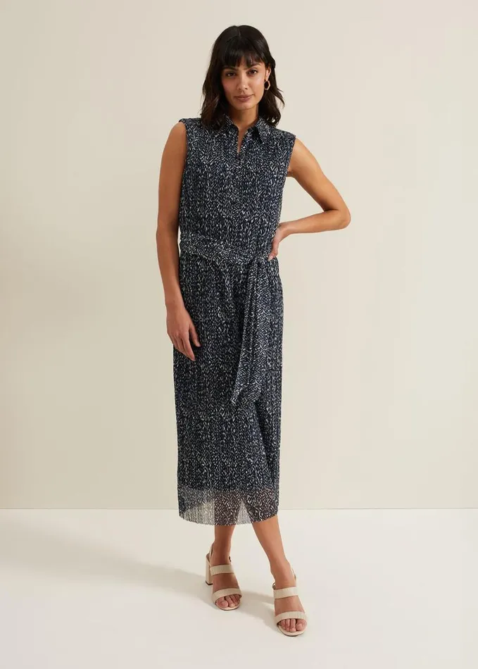 Phase Eight Adia Navy Jersey Shirt Dress Navy Women Dresses