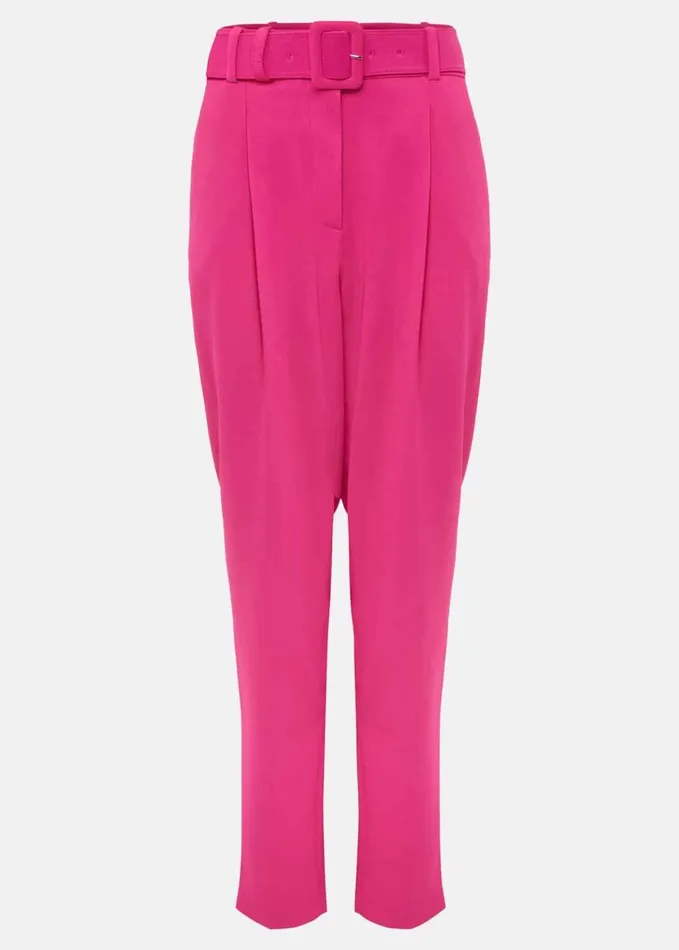 Phase Eight Adria Belted Cigarette Trousers Hot Pink Women Trousers