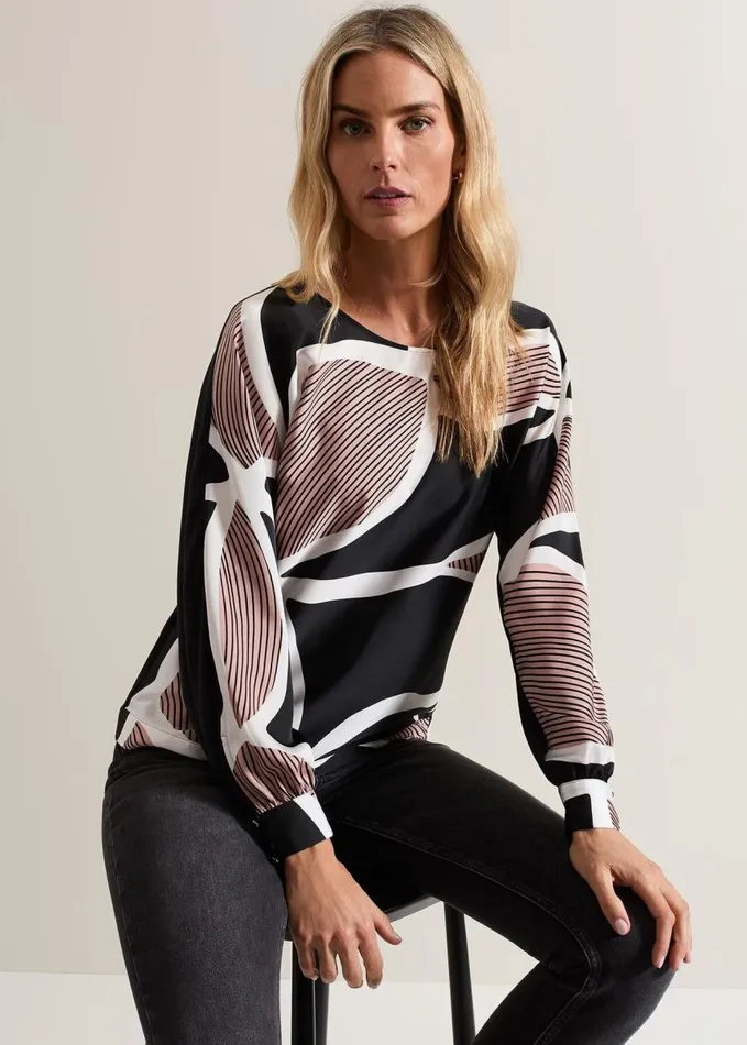 Phase Eight Alora Swirl Print Top Multicoloured Women Tops and TShirts