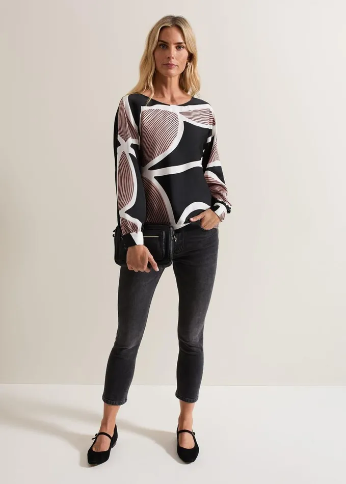 Phase Eight Alora Swirl Print Top Multicoloured Women Tops and TShirts