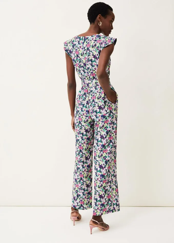 Phase Eight Arya Floral Frill Jumpsuit Multicoloured Women Dresses